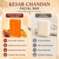 Saffron Sandal Facial Bar with Orange Peel Extract - Lightens Marks- Makes Skin Flawless (6 x 25 gms/0.9 oz)