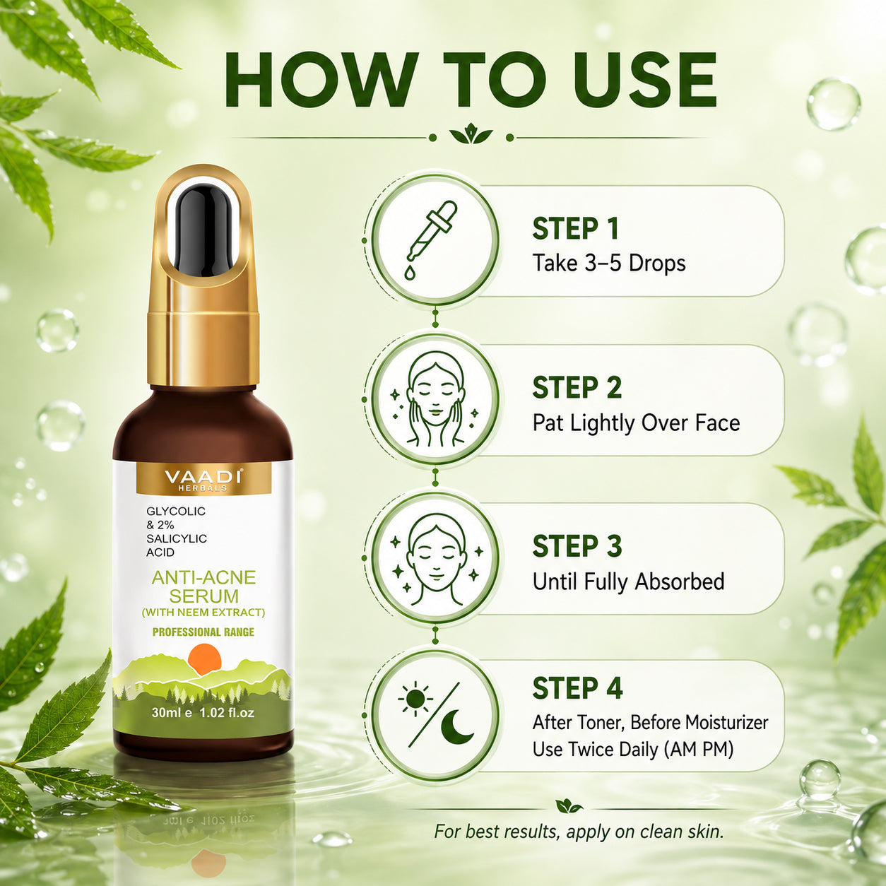 Anti-Acne Serum With Glycolic & 2% Salicylic Acid (30 ml)