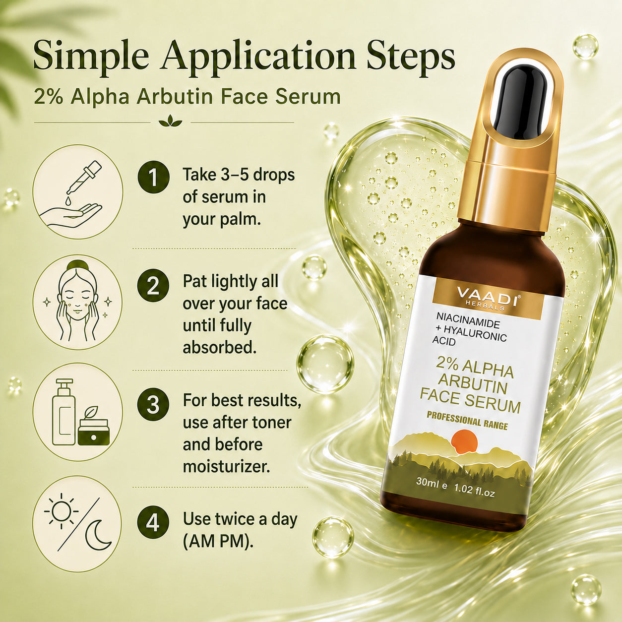 2% Alpha Arbutin Face Serum With Niacinamide & Hyaluronic Acid (30 ml)