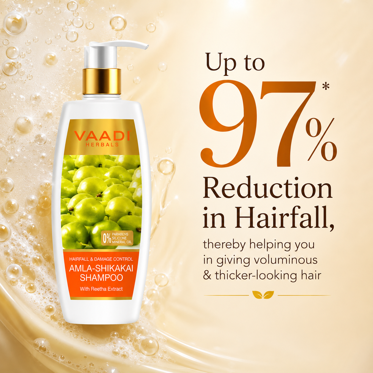 Hairfall & Damage Control Shampoo (Indian Gooseberry Extract) - Promotes Hair Growth - Adds Shine to Hair (350 ml/12 fl oz)