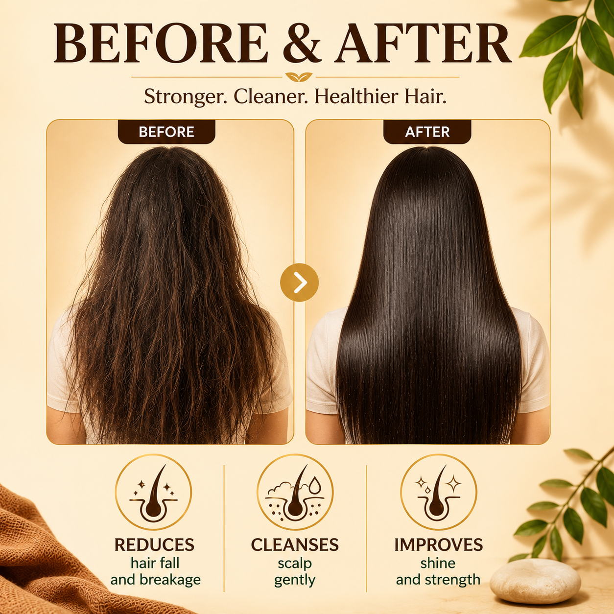 Hairfall & Damage Control Shampoo (Indian Gooseberry Extract) - Promotes Hair Growth - Adds Shine to Hair (350 ml/12 fl oz)