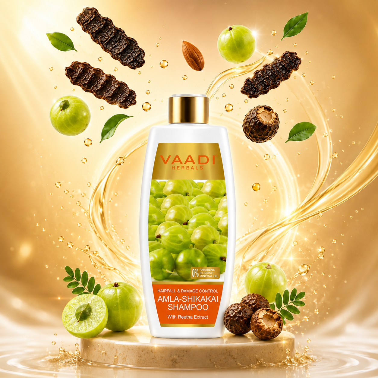 Hairfall & Damage Control Shampoo (Indian Gooseberry Extract) - Promotes Hair Growth - Adds Shine to Hair (350 ml/12 fl oz)