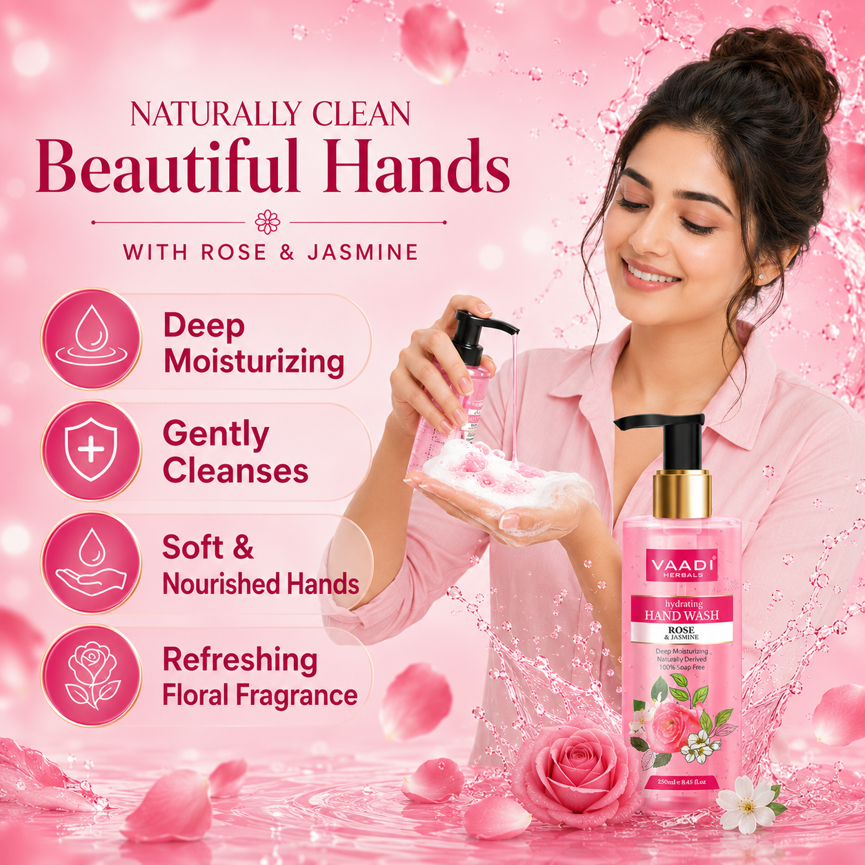 Hydrating Rose & Jasmine Hand Wash (250 ml / 8.5 fl oz )