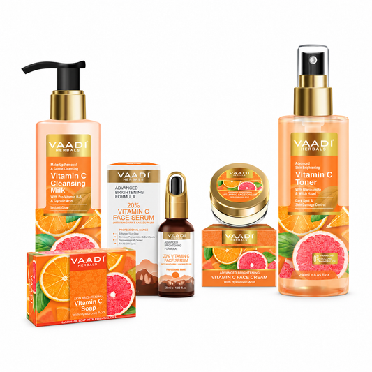 Vitamin C Intense Glow 5 Pcs Skin Care Set (Cleansing Milk, Soap, Toner, Serum & Cream)