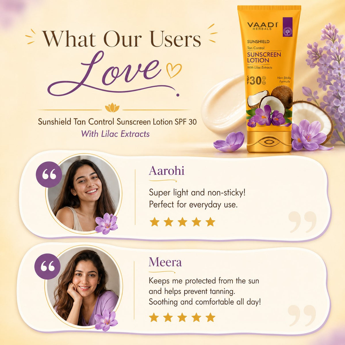 Sunscreen Lotion SPF 30 wth Lilac Extract - Anti oxidant Rich - Long Lasting - Protects from Sun Tan (110 ml / 4 fl oz)