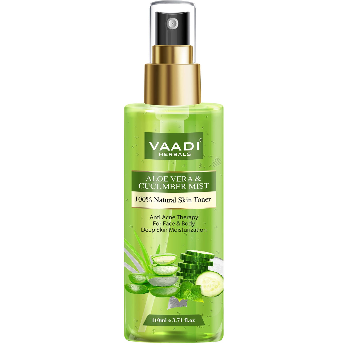Aloe Vera & Cucumber Mist - 100% Natural Skin Toner (2 x 110 ml / 4 fl oz)