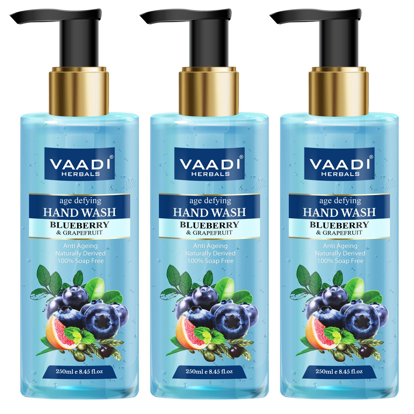 Pack of 3 Age Defying Blueberry & Grapefruit Hand Wash (3 x 250 ml / 8.5 fl oz )