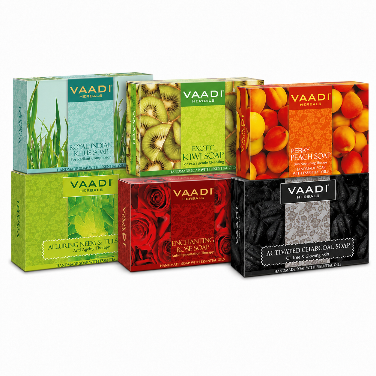 Assorted Pack of 6 Luxurious Handmade Soaps (6 X 75gms/2.7 oz)