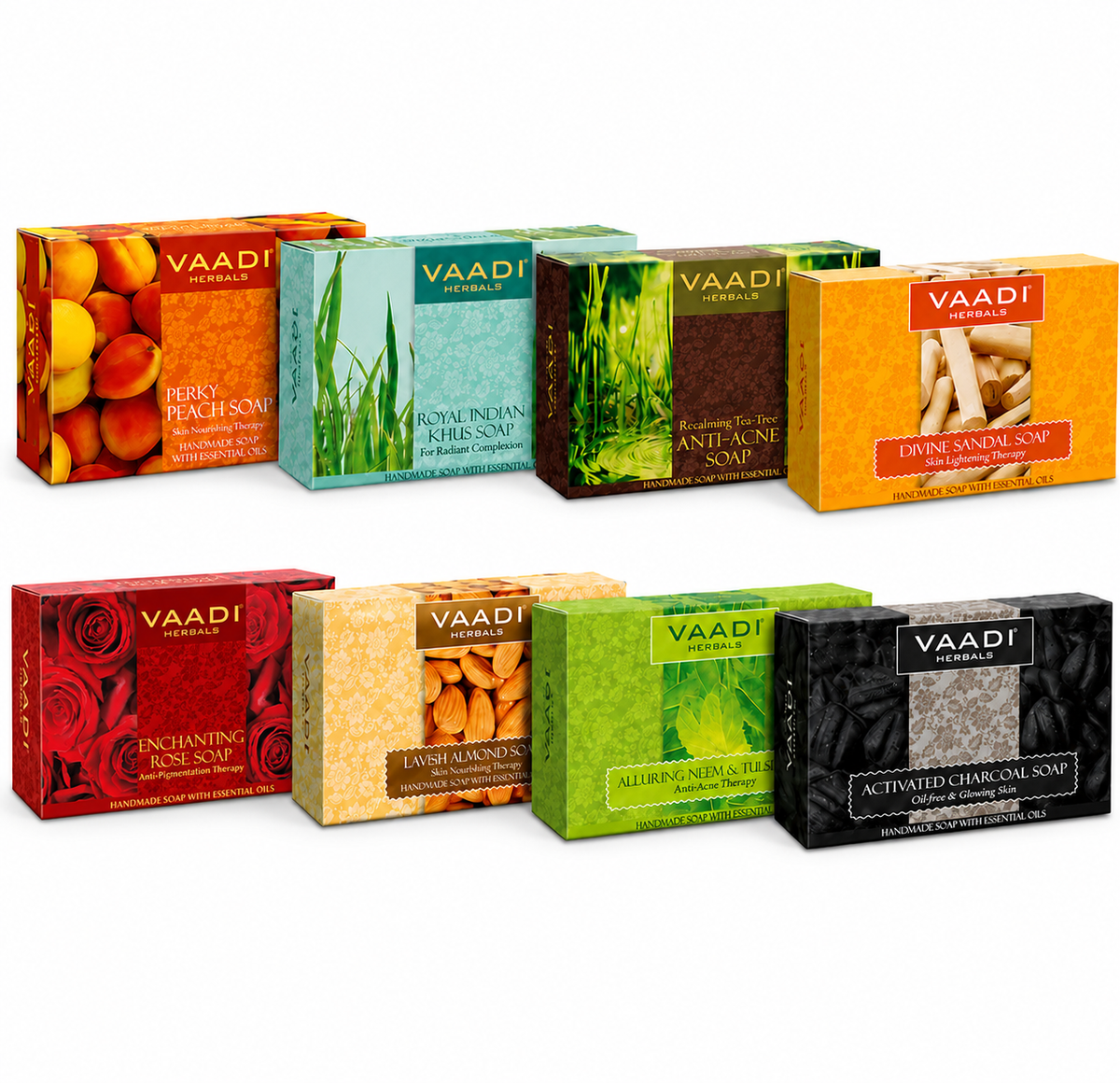 Assorted Pack of 8 Luxurious Handmade Soaps (8 X 75gms/2.7 oz)