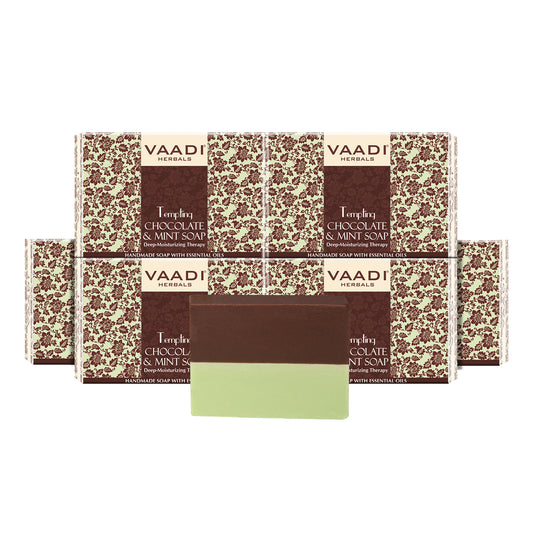 Tempting Chocolate & Mint Soap - Deep Moisturising - Releives Irritated Skin (6 x 75 gms / 2.7 oz)