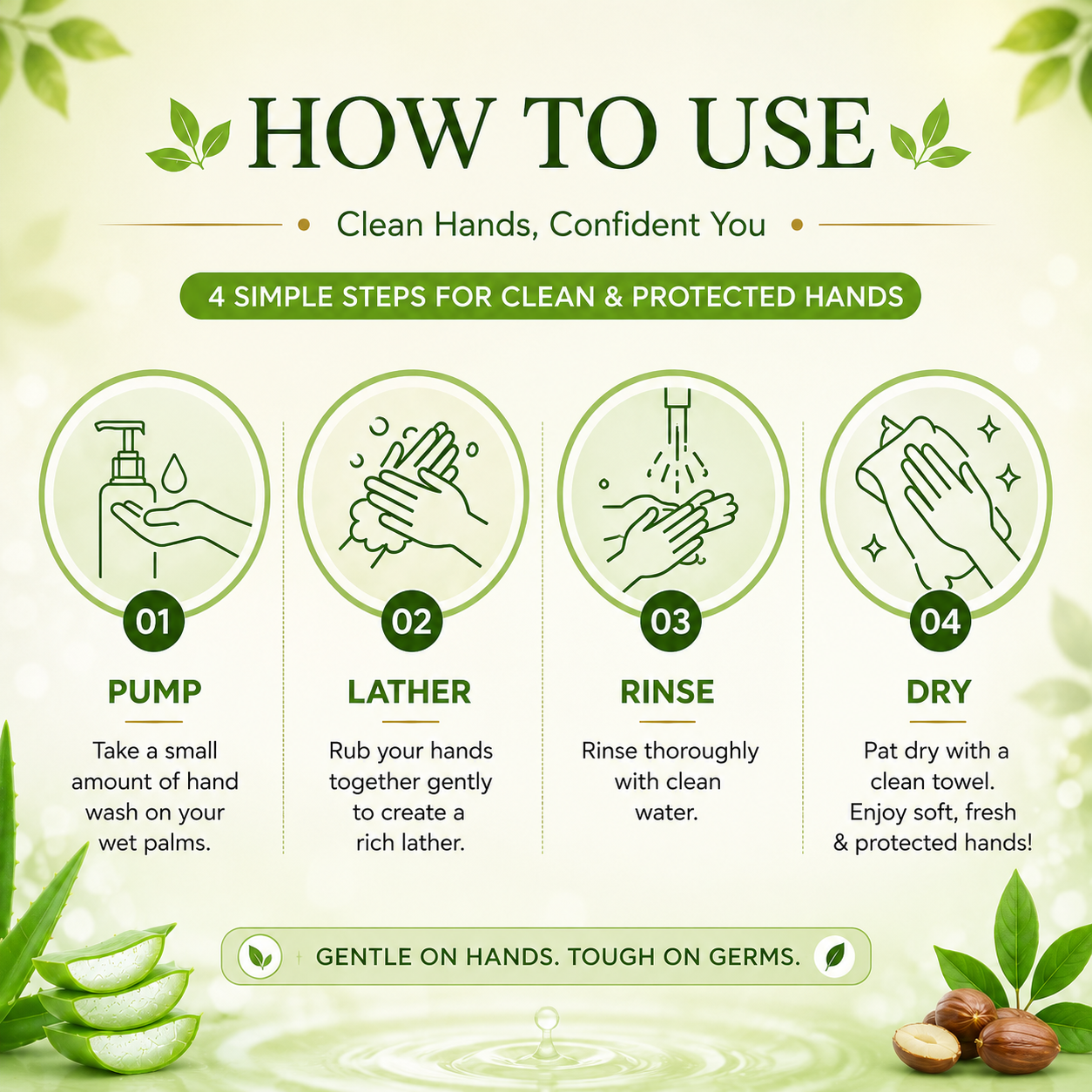 Velvety Soft Aloe Vera & Jojoba Oil Hand Wash (250 ml / 8.5 fl oz )