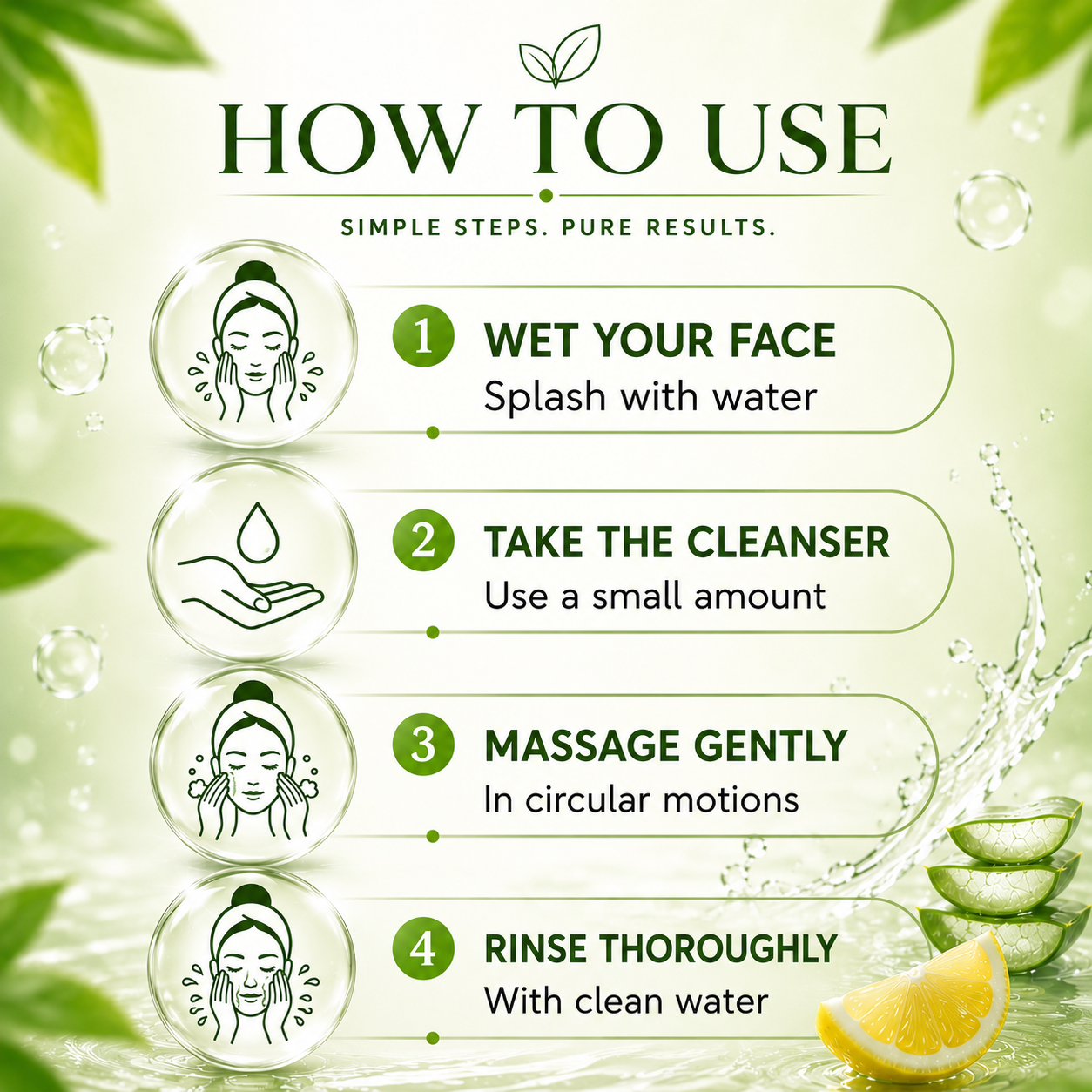 Aloe Vera Deep Pore Cleansing Milk with Lemon Extract - Cleanses & Softens Skin - Locks In Moisture All Day (350 ml/ 12 fl oz)