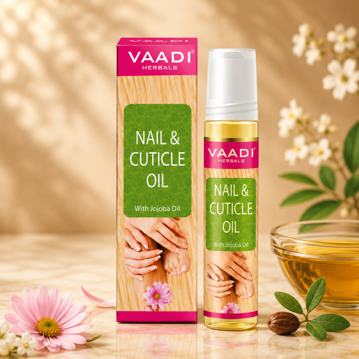 Nail & Cuticle Oil with Jojoba Oil - Heals Redness & Pain - Strengthens Thin & Brittle Nails (10 ml/ 0.4 fl oz)
