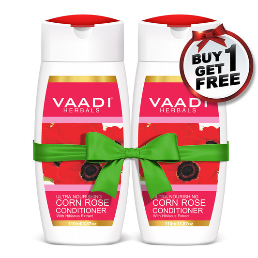 Ultra Nutrient Rich Corn Rose Conditioner with Hibiscus Extract- Conditions & Softens Hair ( 110ml / 4 fl oz) (Buy 1 Get 1 Free)