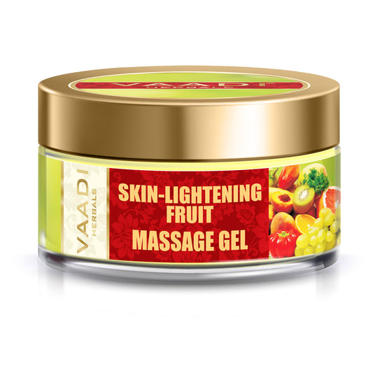 Skin Brightening Organic Fruit Massage Gel with Orange Extract & Turmeric - Removes Sun Tan - Brightens Complexion ( 50 gms /2oz)