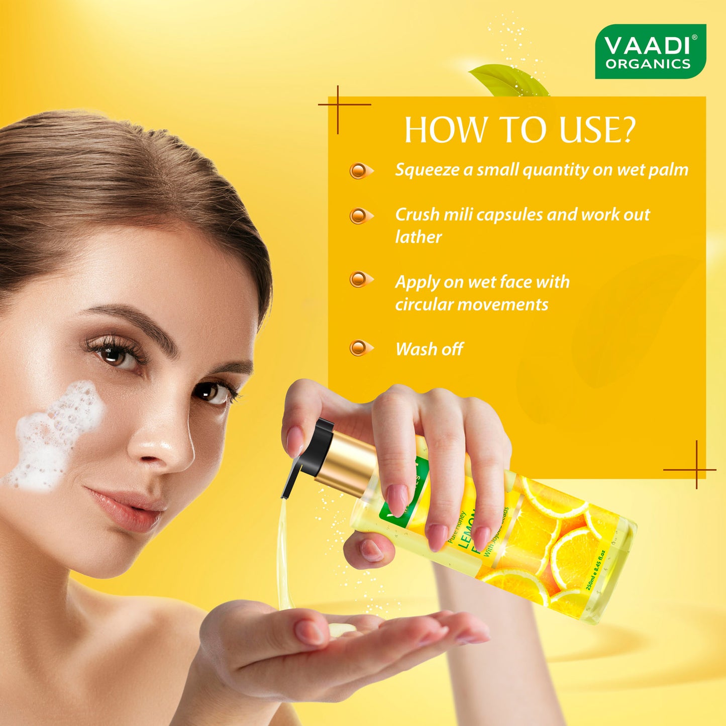 Honey Lemon Face Wash with Jojoba Beads (2 x 250 ml/8.45 fl oz)