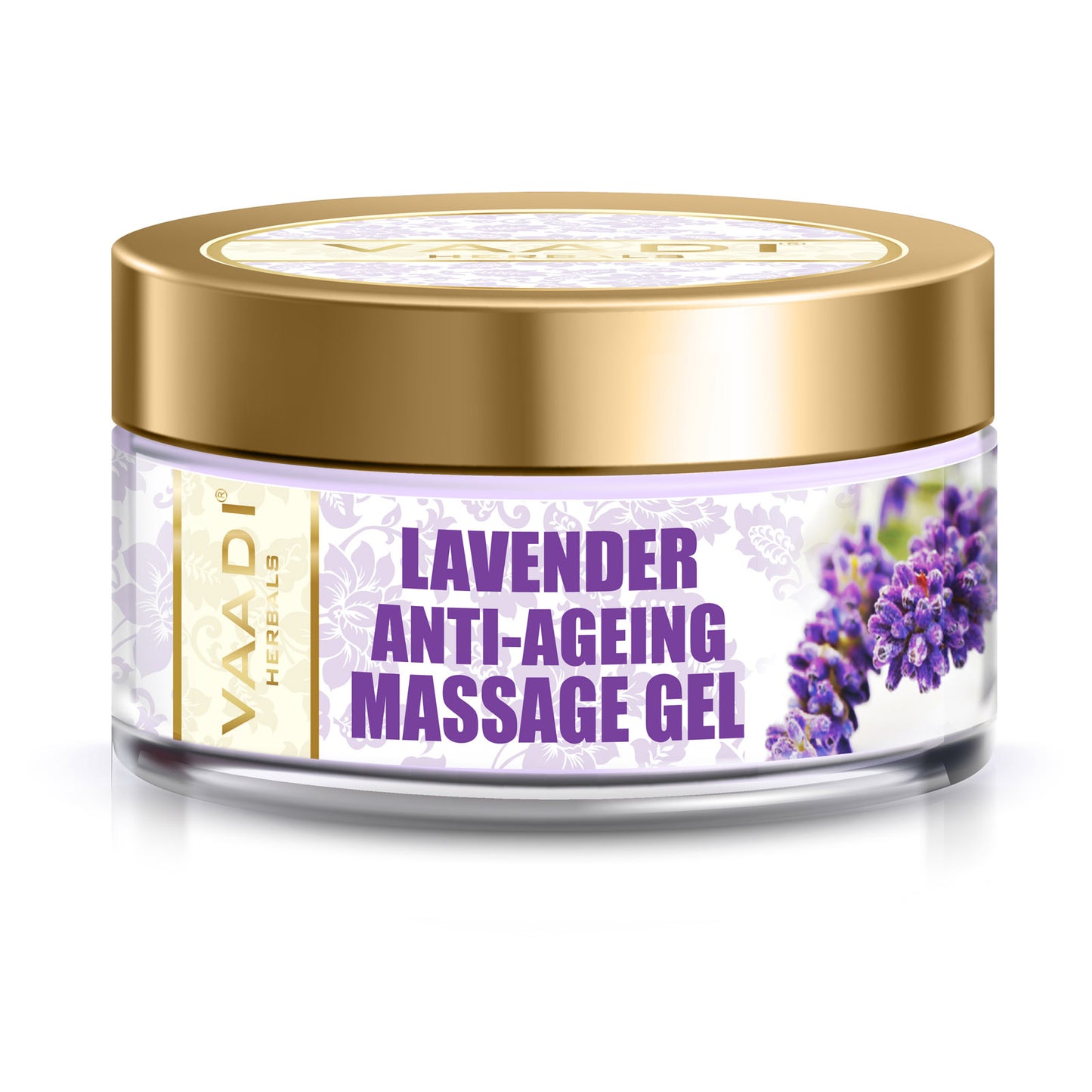 Anti Ageing Organic Lavender Massage Gel with Rosemary Extract - Boosts Cellular Renewal - Keeps Skin Firm (50 gms / 2 oz)