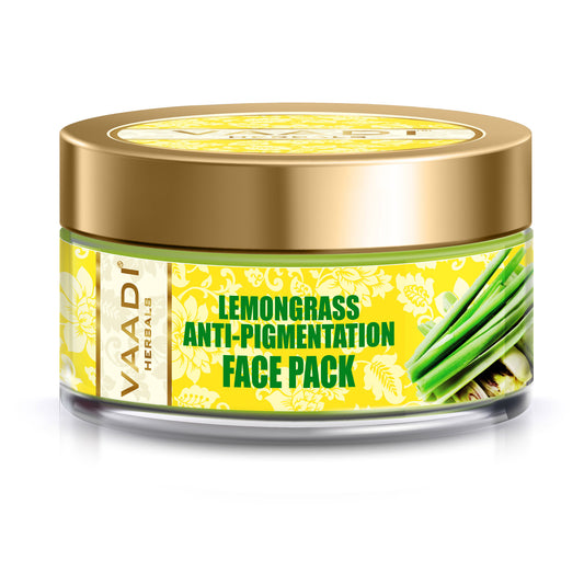 Anti Pigmentation Organic Lemongrass Face Pack with Cedarwood Extract- Removes Excess Oil & Impurities (70 gms/2.5 oz)