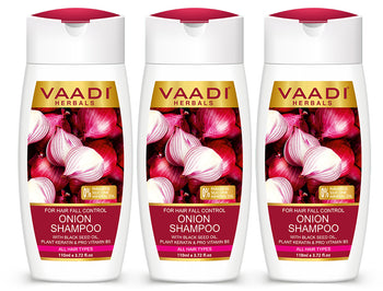 Pack of 3 Onion Shampoo For Hairfall Control (3 x 110ml / 4 fl oz)