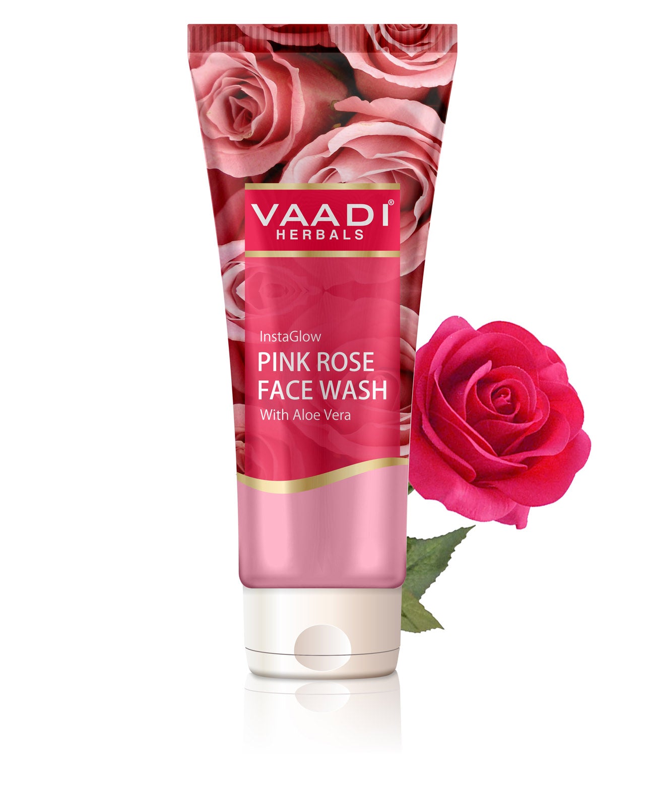 Insta Glow Pink Rose Face wash with Aloe vera extract (60 ml/2.1 fl oz)