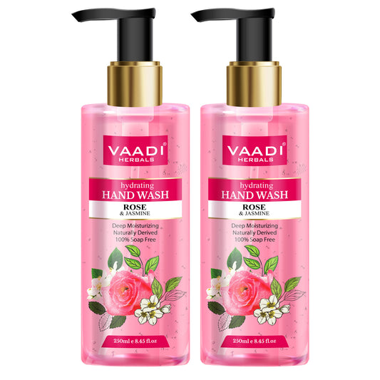 Pack of 2 Hydrating Organic Rose & Jasmine Hand Wash (2 x 250 ml / 8.5 fl oz )