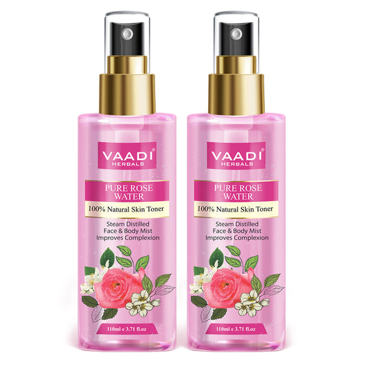 Rose Water - 100% Natural & Pure (2 x 110 ml / 4 fl oz)