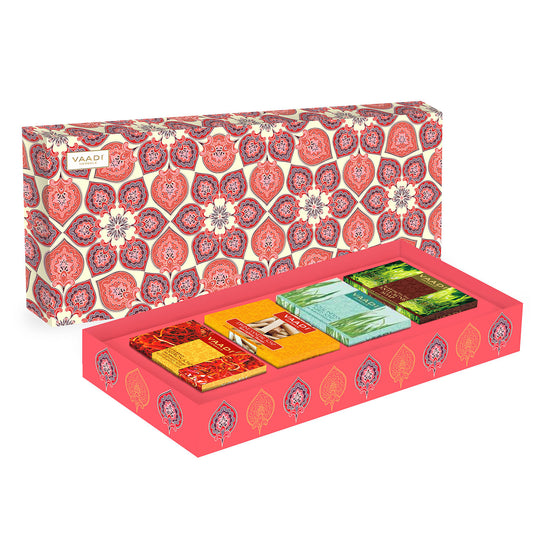 Royal Indian Herb Collection - 4 Premium Organic Handmade Soap Gift Box (75 gms X 4)