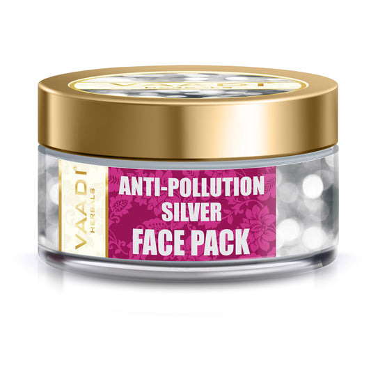 Anti Pollution Silver Face Pack with Pure Silver Dust- Purifies and Moisturises Skin (70 gms/2.5 oz)
