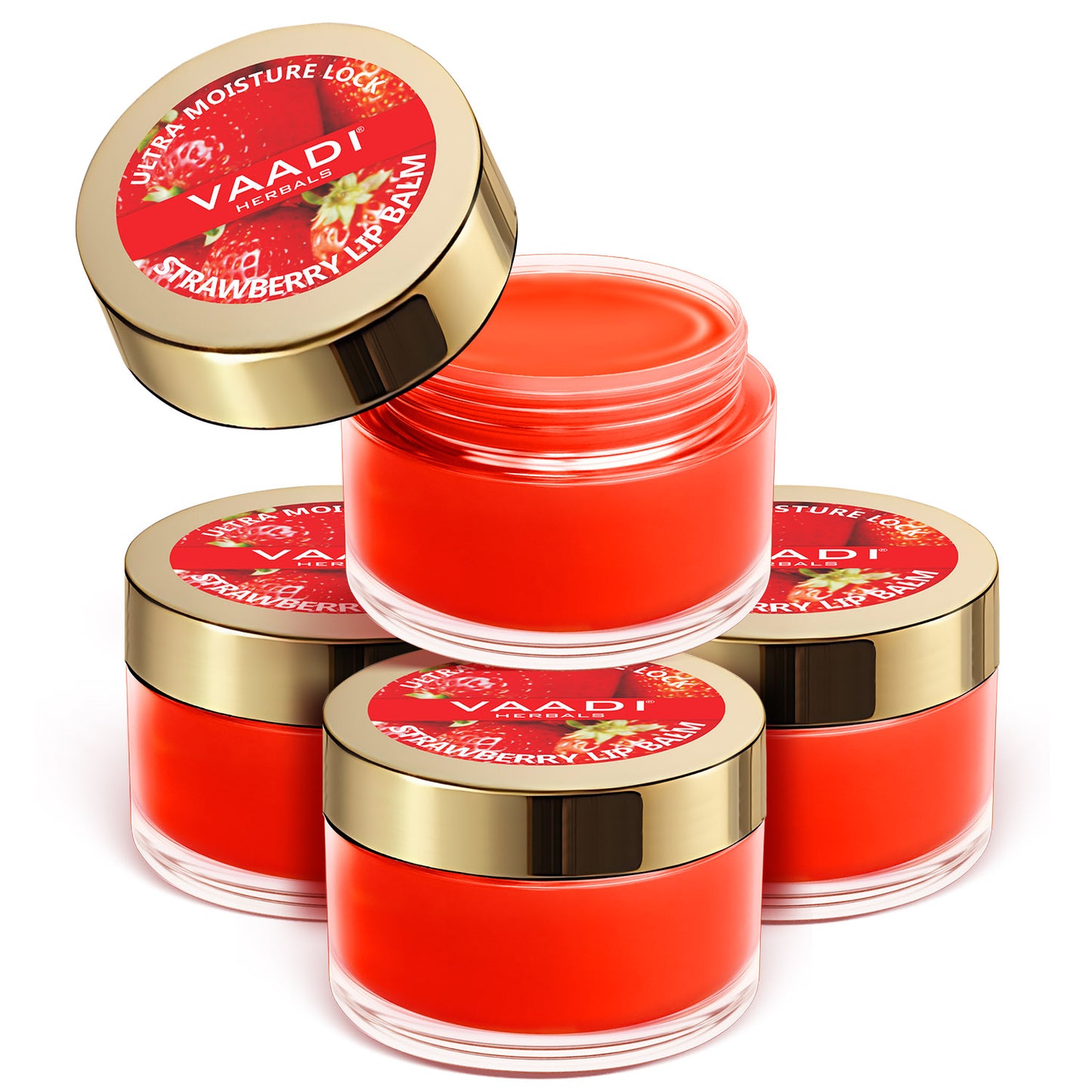 Nourishing Strawberry and Honey Lip Balm (4 x 10 gms/0.4 oz)
