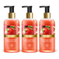 Blushing Organic Strawberry Shower Gel - Skin Firming Therapy - Enhances Collagen (3 x 300 ml / 10.2 fl oz)