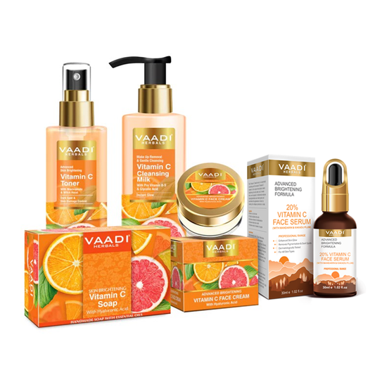 Vitamin C Skin Care Set (Cleansing Milk, Soap, Toner, Serum & Cream)