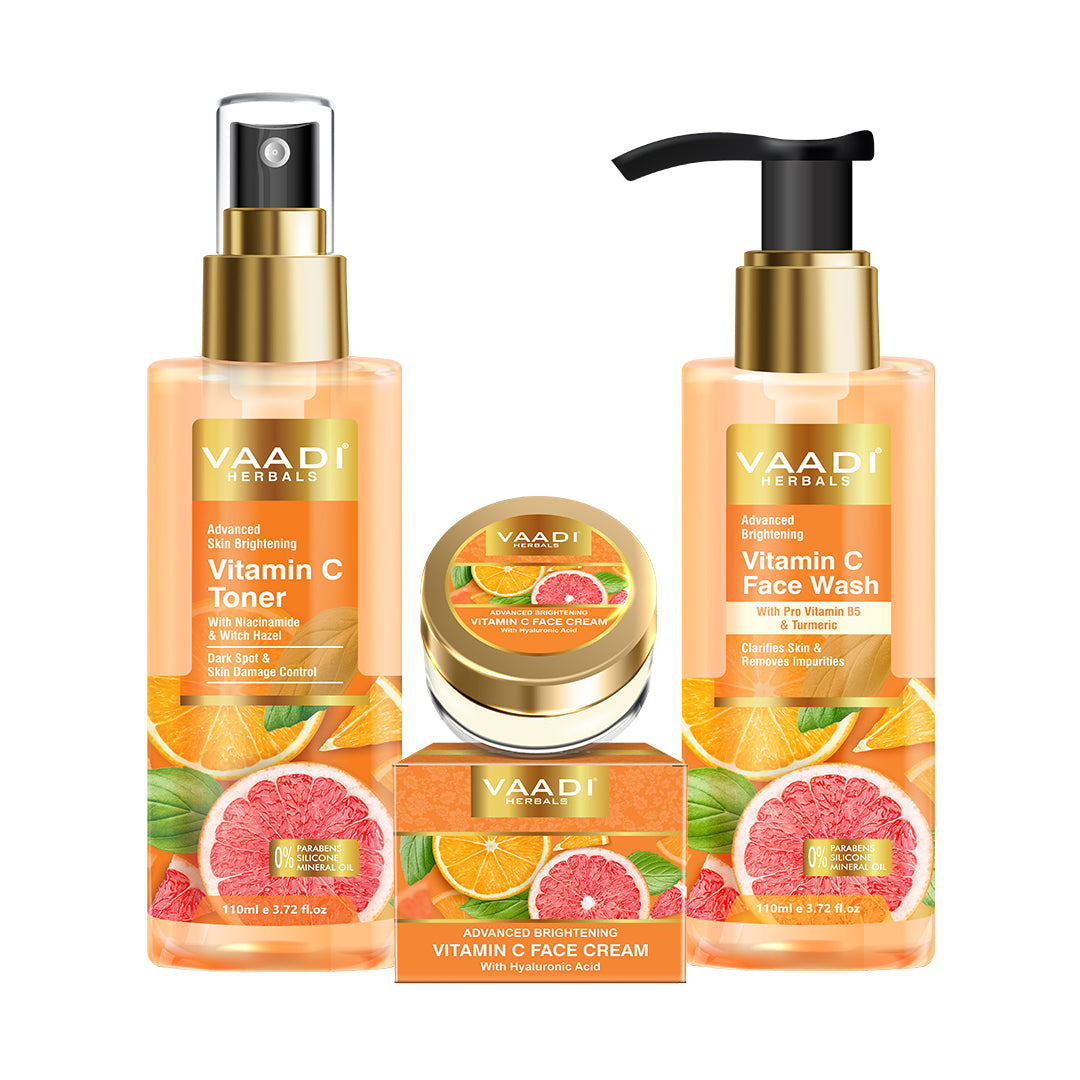 Vitamin C Glow & Pigmentation Control Kit (110ml + 110 ml + 30 gms)