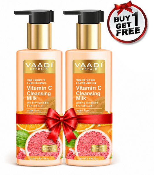 Vitamin C Cleansing Milk with Pro Vitamin B-5 & Glycolic Acid (250 ml/8.45 fl oz) (Buy 1 Get 1 Free)