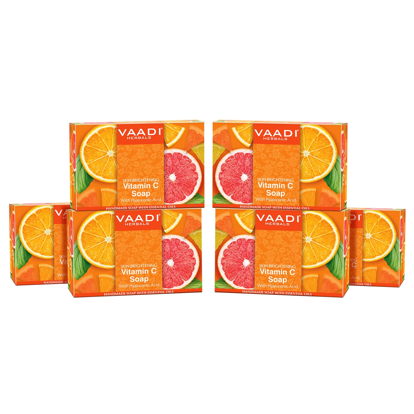 Organic Vitamin C Soap with Hyaluronic Acid (6 x 75 gms / 2.7 oz)