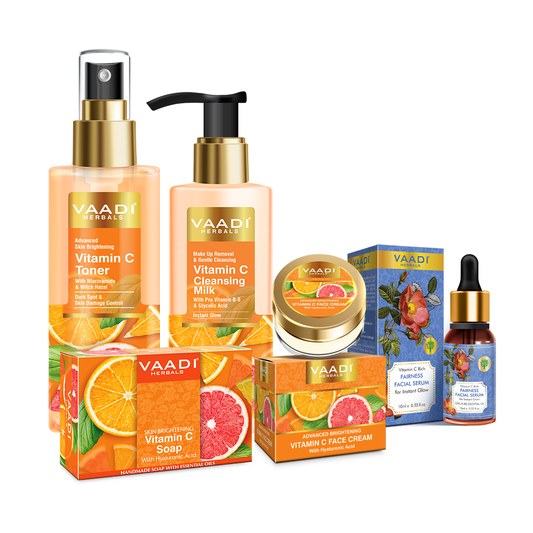 Vitamin C Intense Glow 5 Pcs Skin Care Set (Cleansing Milk, Soap, Toner, Serum & Cream)
