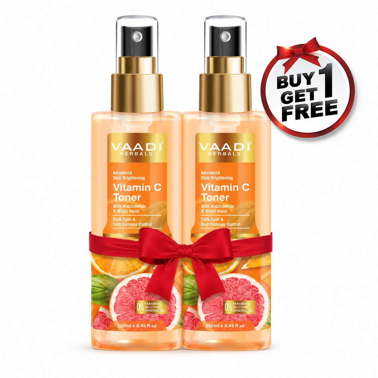 Vitamin C Toner with Niacinamide & Witch Hazel - Dark Spot & Skin Damage Control (250 ml/8.45 fl oz) (Buy 1 Get 1 Free)