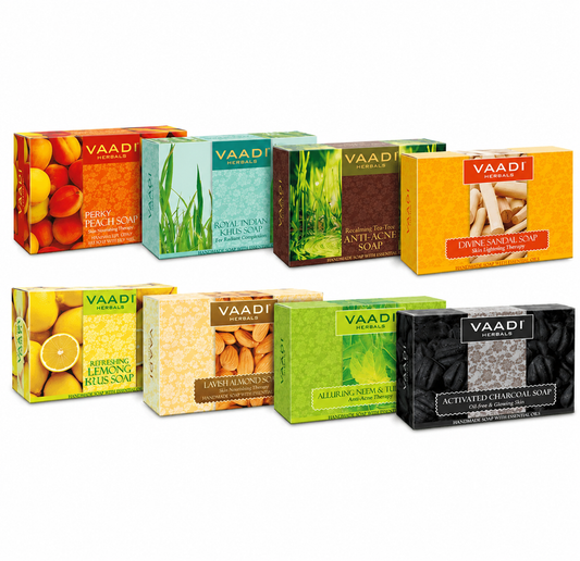 Assorted Pack of 8 Luxurious Handmade Soaps (8 X 75gms/2.7 oz)