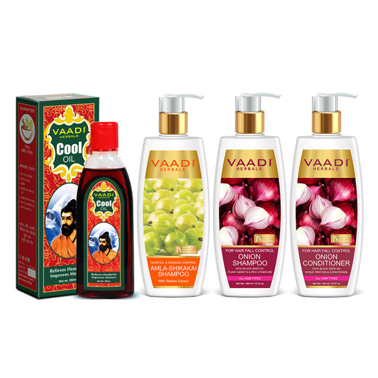Hair-Fall Control Set - Reduces Hairfall, Promotes Hair Growth - Adds Shine to Hair