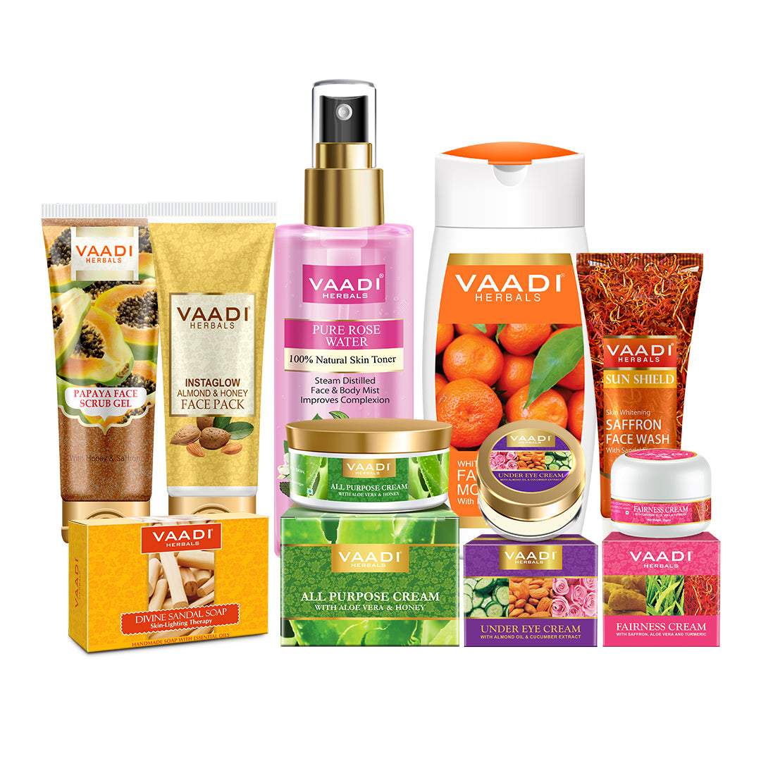 Skin Brightening Set - Get Visibly Fair Skin. Removes Blemishes, Pigmentation & Spots
