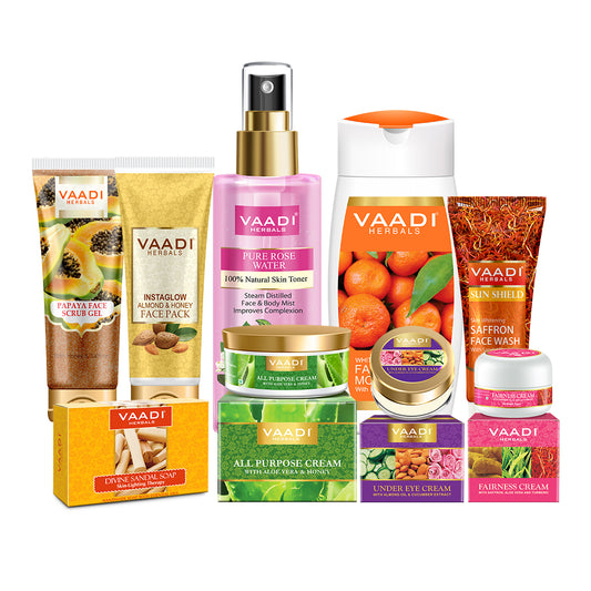 Skin Brightening Set - Get Visibly Fair Skin. Removes Blemishes, Pigmentation & Spots