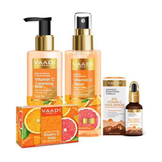 Vitamin C Skin Care Set (Cleansing Milk, Soap, Toner, Serum & Cream)