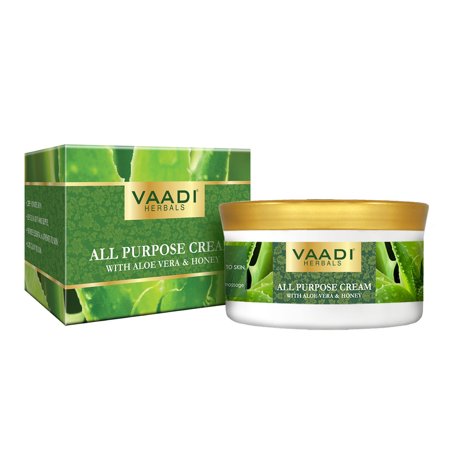 Organic All Purpose Cream with Aloe Vera, Honey & Manjistha - Reduce Pigmentation - Improves Complexion (150 gms/ 5.3 oz)