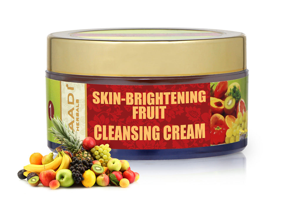 Skin Brightening Organic Fruit Cleansing Cream with Orange Extract & Turmeric - Removes Sun Tan - Brighten Complexion (50 gms /2oz)