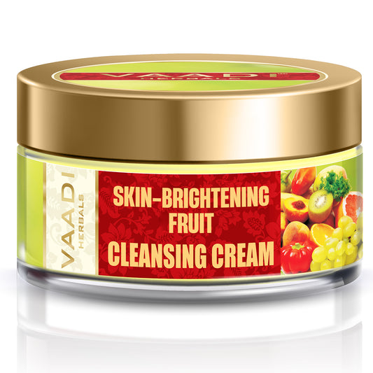 Skin Brightening Organic Fruit Cleansing Cream with Orange Extract & Turmeric - Removes Sun Tan - Brighten Complexion (50 gms /2oz)