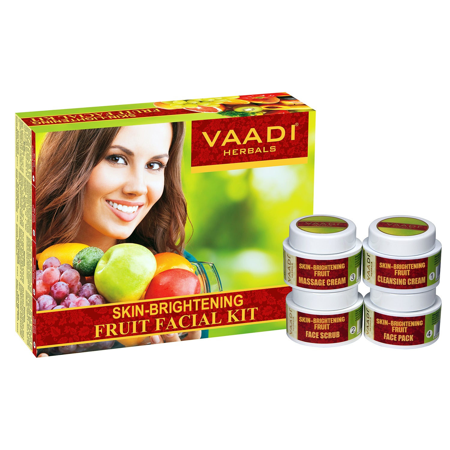 Skin Brightening Organic Fruit Facial Kit For Deep Nourishment Red