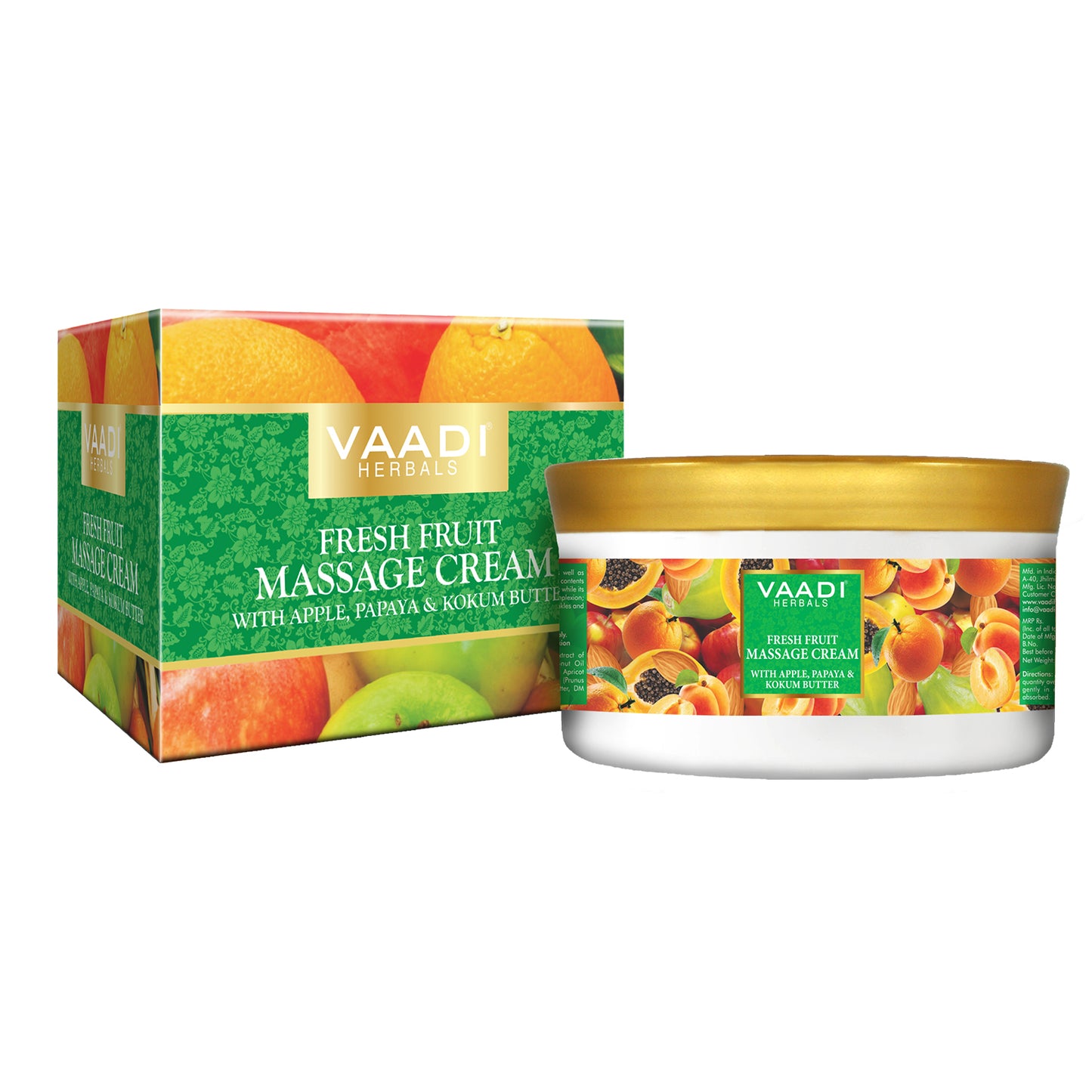 Fresh Fruit Massage Cream with Apple, Orange, Papaya & Kokum Butter (150 gms/ 5.3 oz)