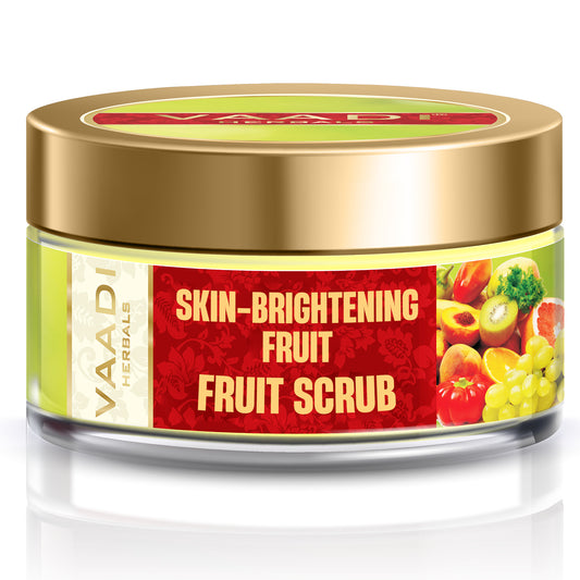 Skin Brightening Organic Fruit Scrub with Orange Extract & Turmeric - Removes Sun Tan - Brightens Complexion ( 50 gms /2oz)