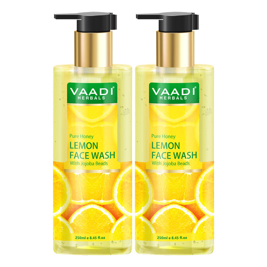 Honey Lemon Face Wash with Jojoba Beads (2 x 250 ml/8.45 fl oz)