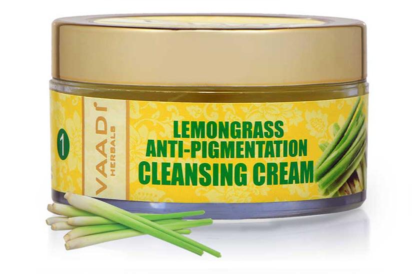 Anti Pigmentation Organic Lemongrass Cleansing Cream - Unclogs Pores - Makes Skin Smooth & Clear (50 gms / 2 oz)