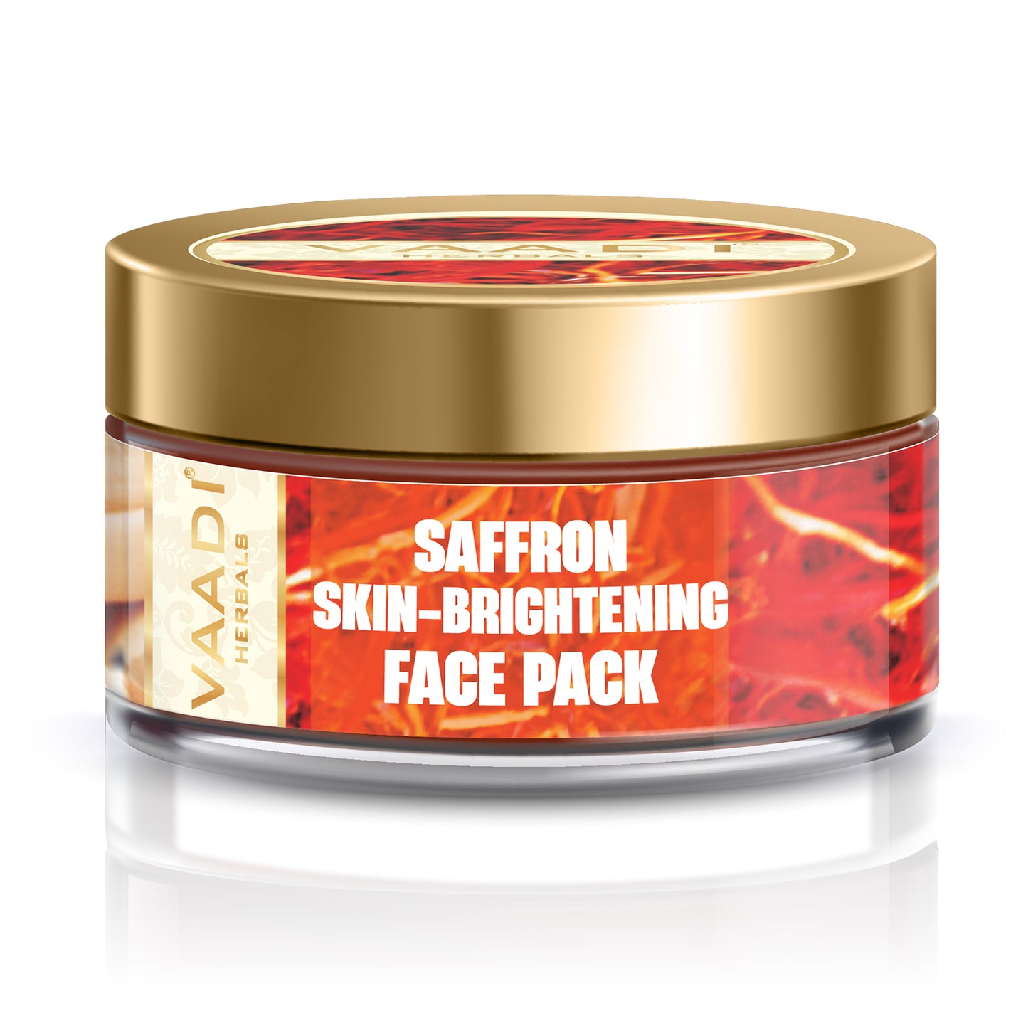 Skin Brightening Organic Saffron Face Pack - Brightens Skin Tone - Reduces Marks and Pigmentation (70 gms/2.5 oz)